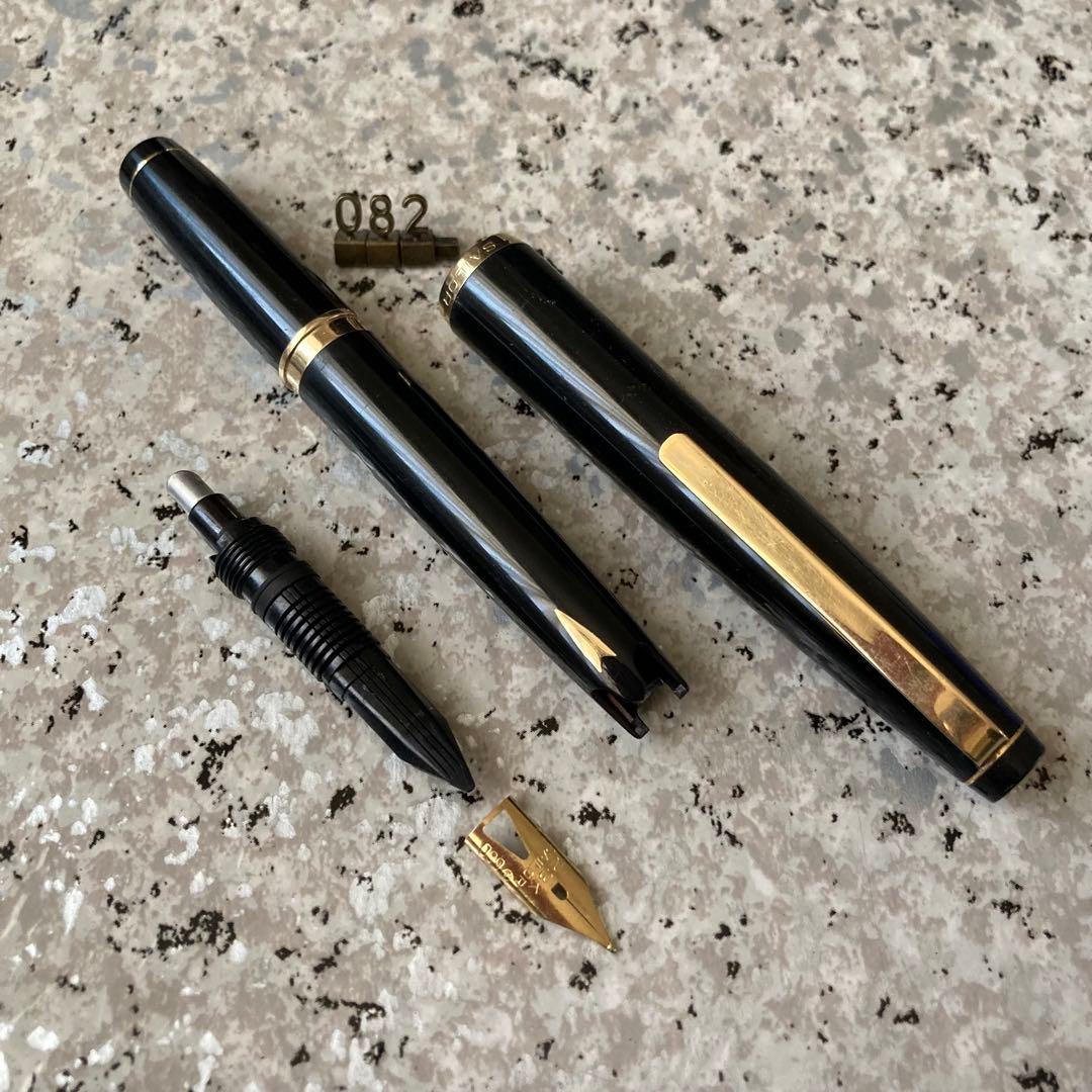 #082 オーバーホール済み 万年筆 SAILOR ショート象嵌 23k