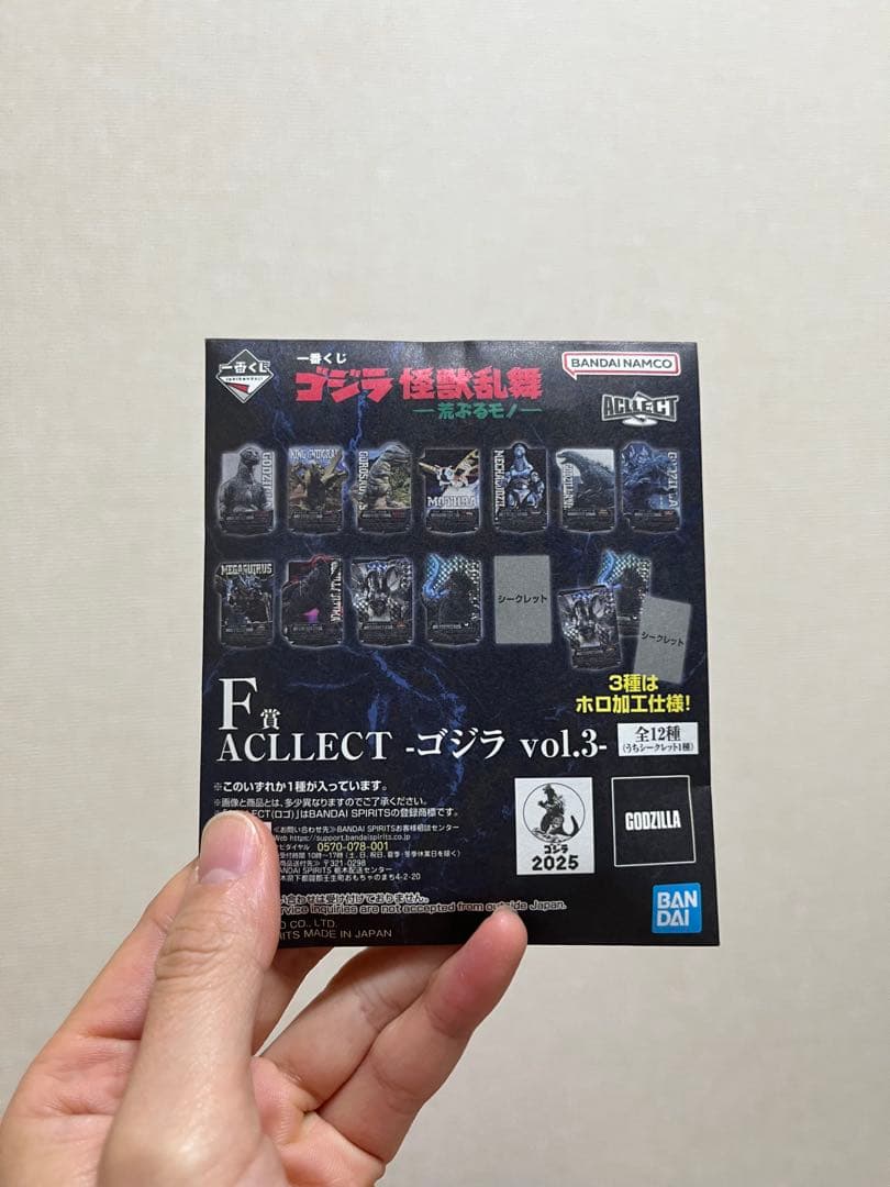 ゴジラ怪獣乱舞　1番くじ　C賞① F賞① G賞② H賞①