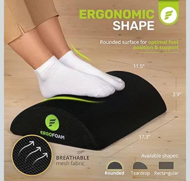 ErgoFoam　デスク下設置型　フットレスト　高級　足置き台　デスク用　YK