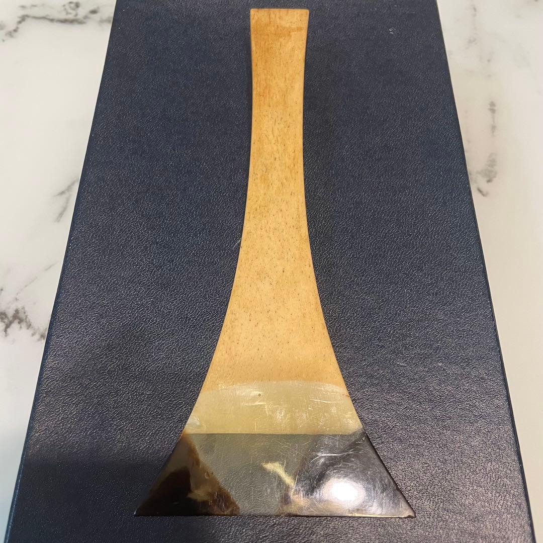 【希少品】象牙調 天然素材 べっ甲 じょんがら用 三味線撥 19.7cm