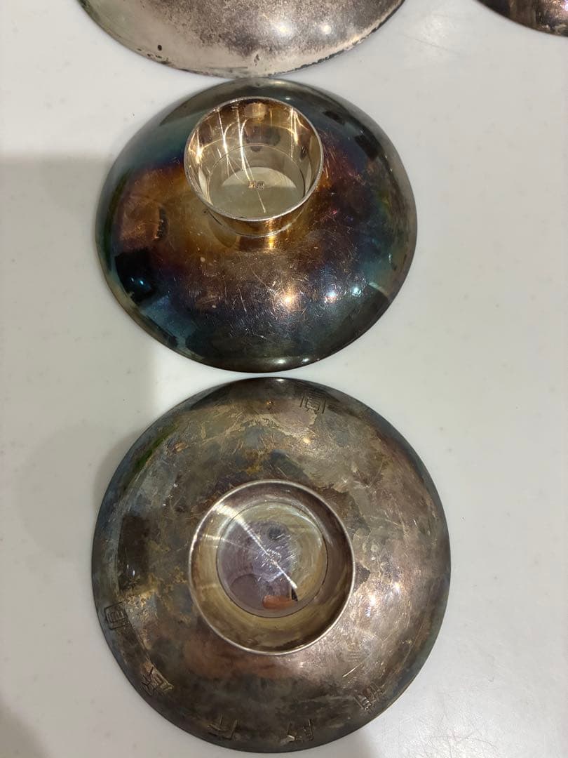 銀盃 6点まとめ　総重量510g ★純銀刻印 ＆silver刻印★現状品