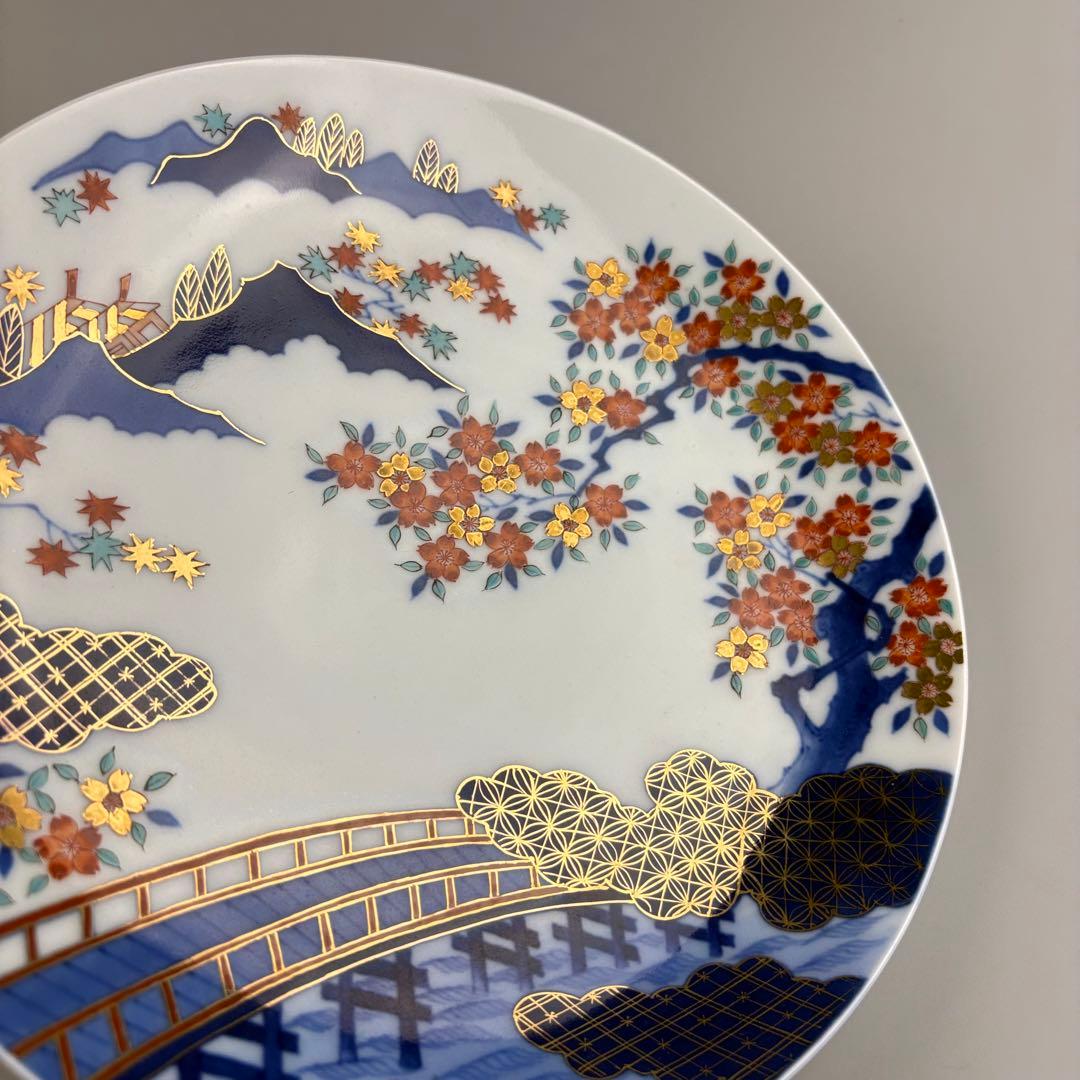 辻常陸 染錦 飾皿 皿 古美術 色絵 絵皿 アンティーク