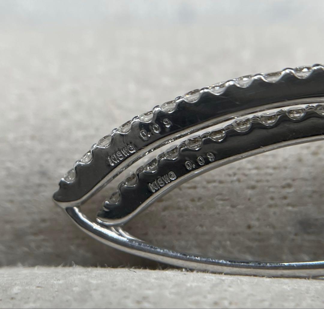 JA10★高級 ダイヤモンド約1ct K18WG ピアス