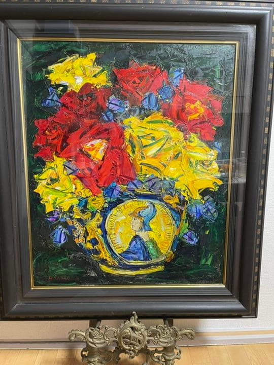 定岡　宏、マジョリカ壺に薔薇