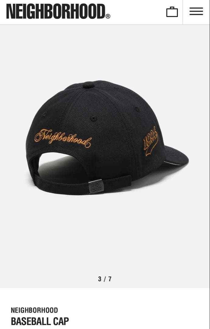 ク*オ様 NEIGHBORHOOD BASEBALL CAP ブラック×ゴールド