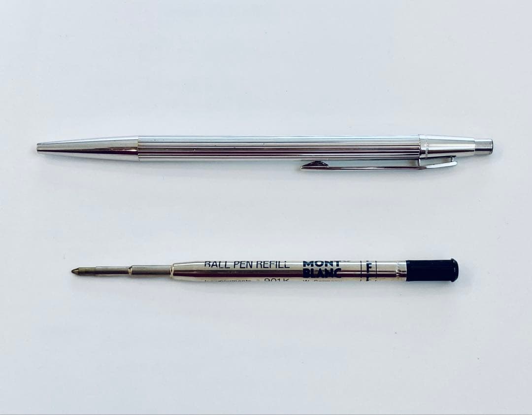 プラチナ仕上げ◆モンブラン高級ボールペン ノブレス1970s MONTBLANC