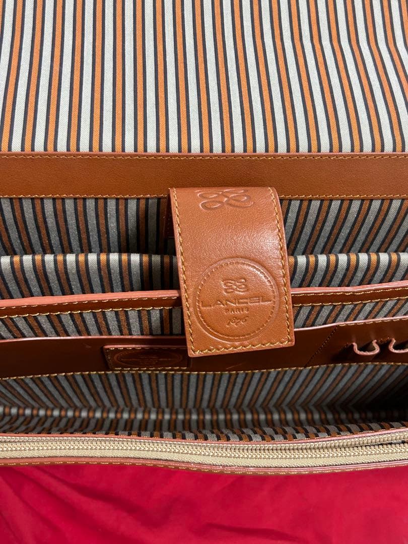 LANCELランセル ブラウンレザー ビジネスバッグ