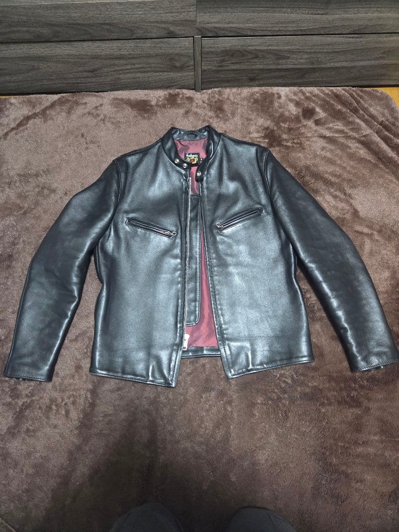 【未使用級】Schott 641XX レザージャケット ブラック 40 牛革