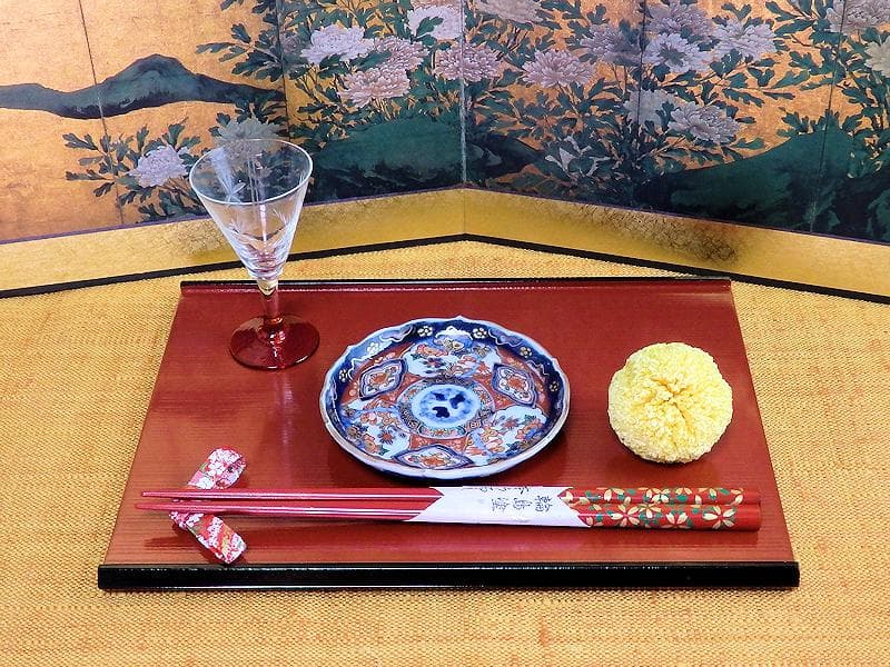 古伊万里　金襴手　橘に花鳥紋の図　豆皿　手塩皿　F222AS-fbtd