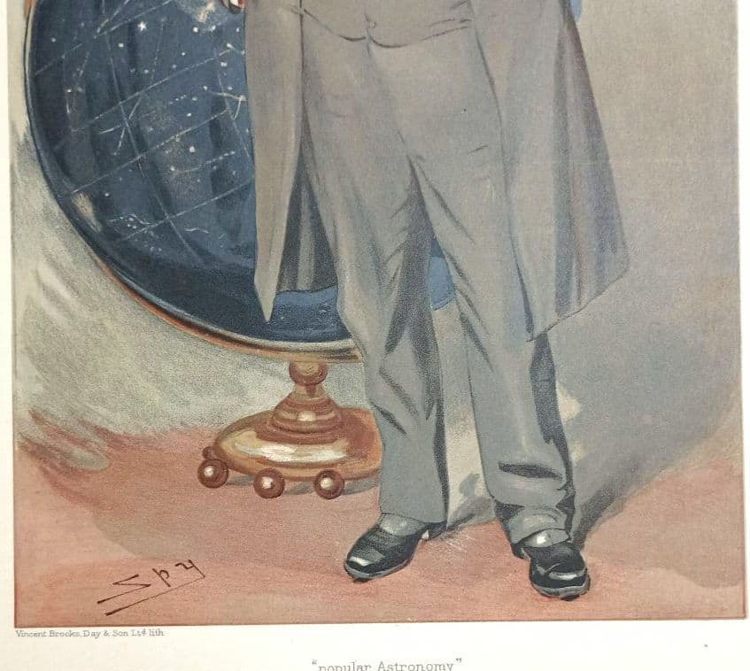 額装品　クロモリトグラフ　VANITY FAIR 1905年「天文学者」レア作品
