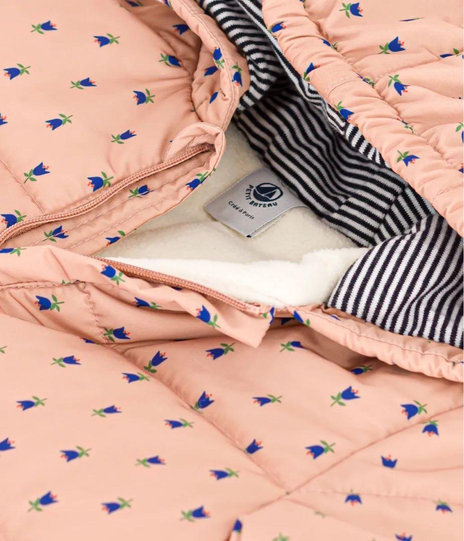 PETIT BATEAU 花柄ダウンコート 12m74cm