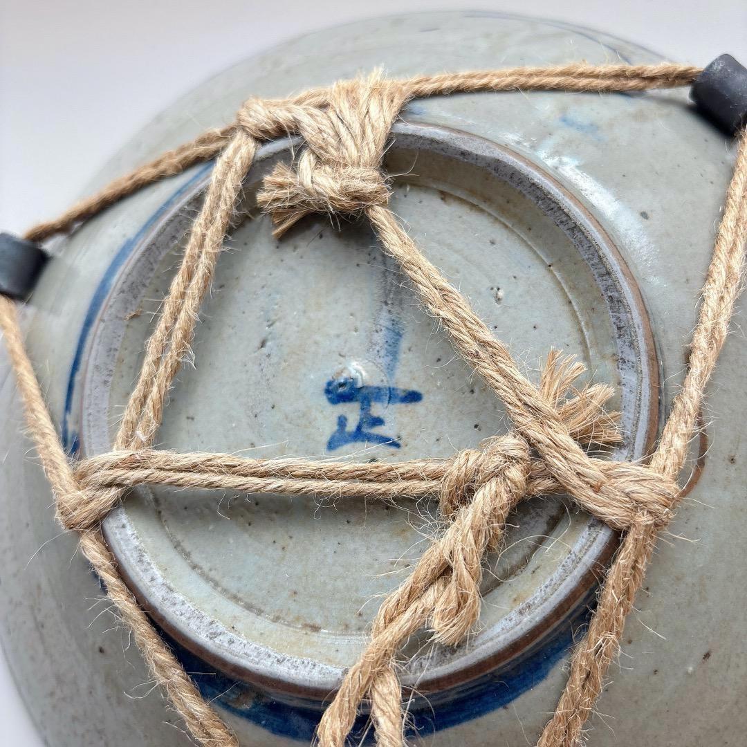 昭和レトロ　当時物　染付　呉須　魚紋　器　皿　蔵出し　骨董　雑器　古美術