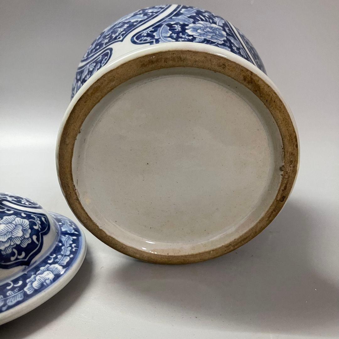 清末期青花磁器将軍壺 景徳鎮 陶磁器 装飾品 現代工芸品 美術品 置物