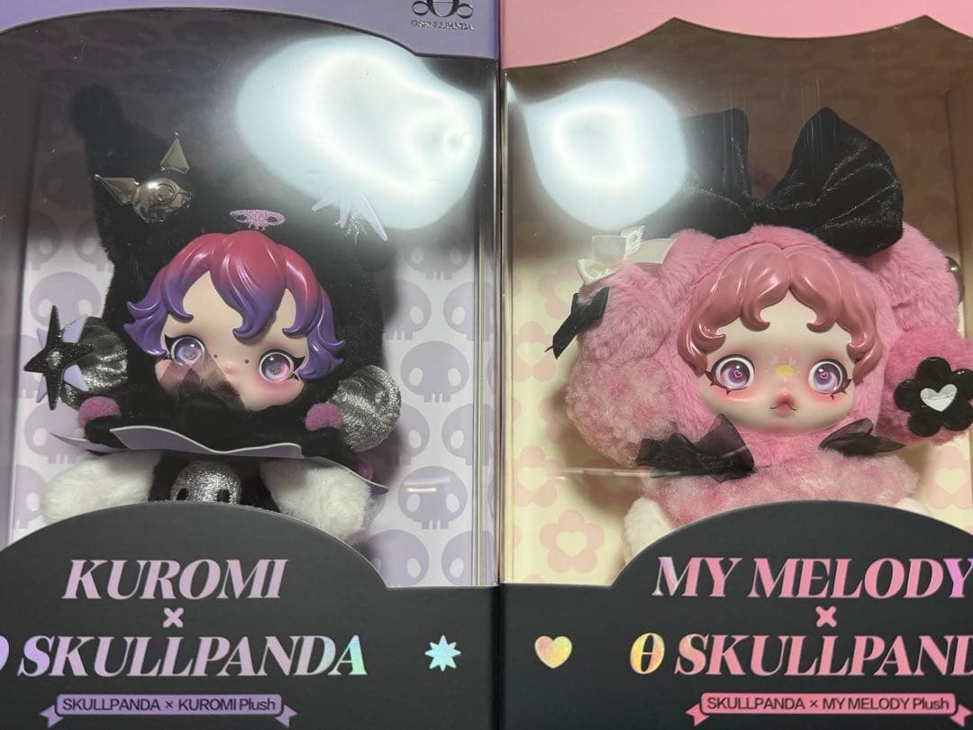 Kuromi & My Melody スカルパンダぬいぐるみ