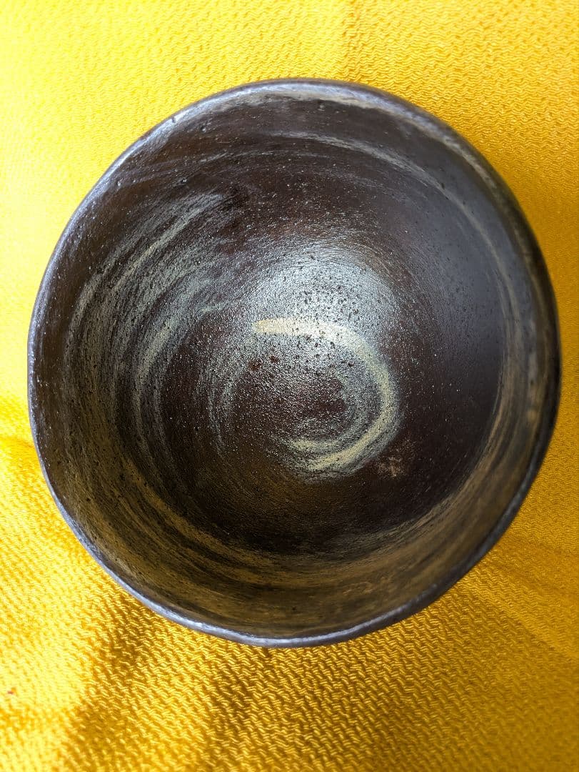 石彫茶碗、抹茶茶碗、石彫刻茶碗、安山岩茶碗、倉田辰彦作、日本製
