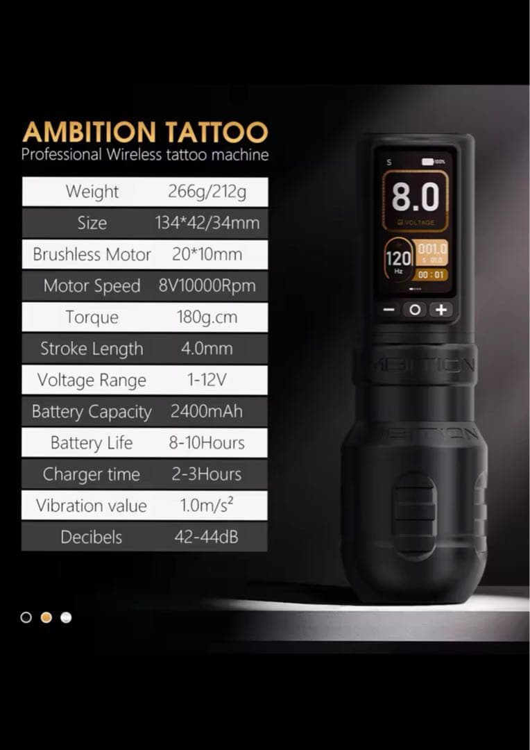 限定値下げ‼️ワイヤレスタトゥーマシン ペン型マシン tattooマシン