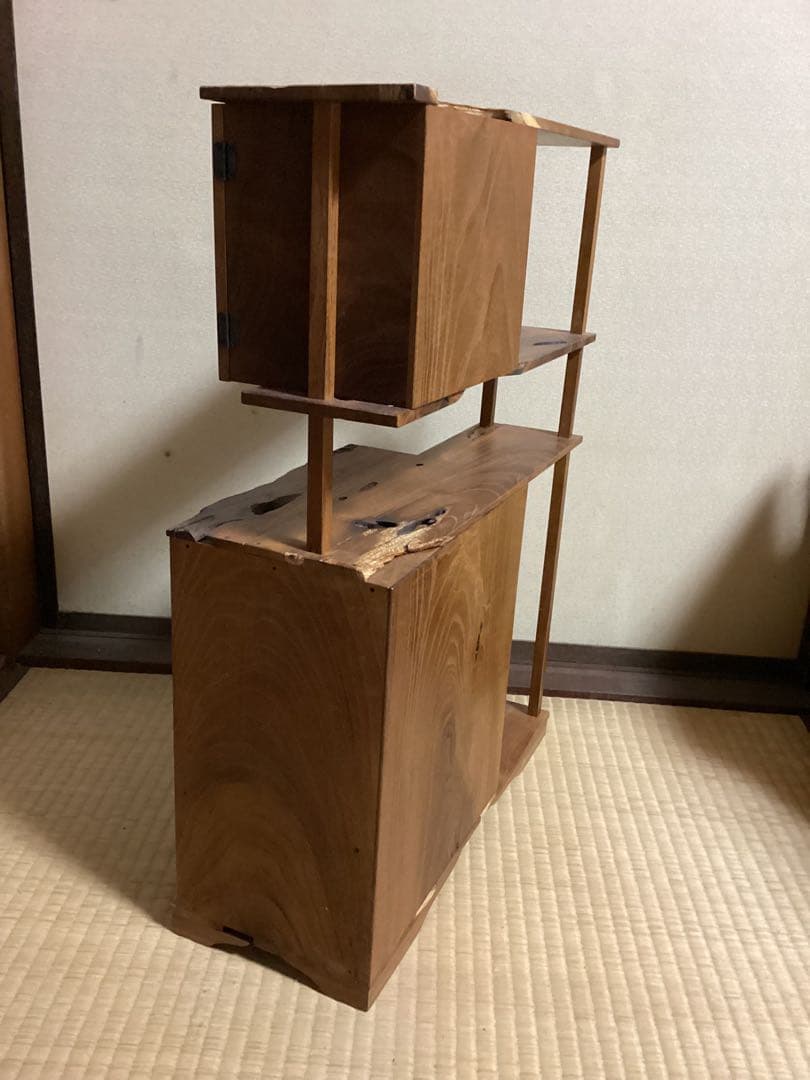 無垢材本桑指物棚　飾り棚高さ60.5cm ×幅約44cm ×下Ｄ17.5cm