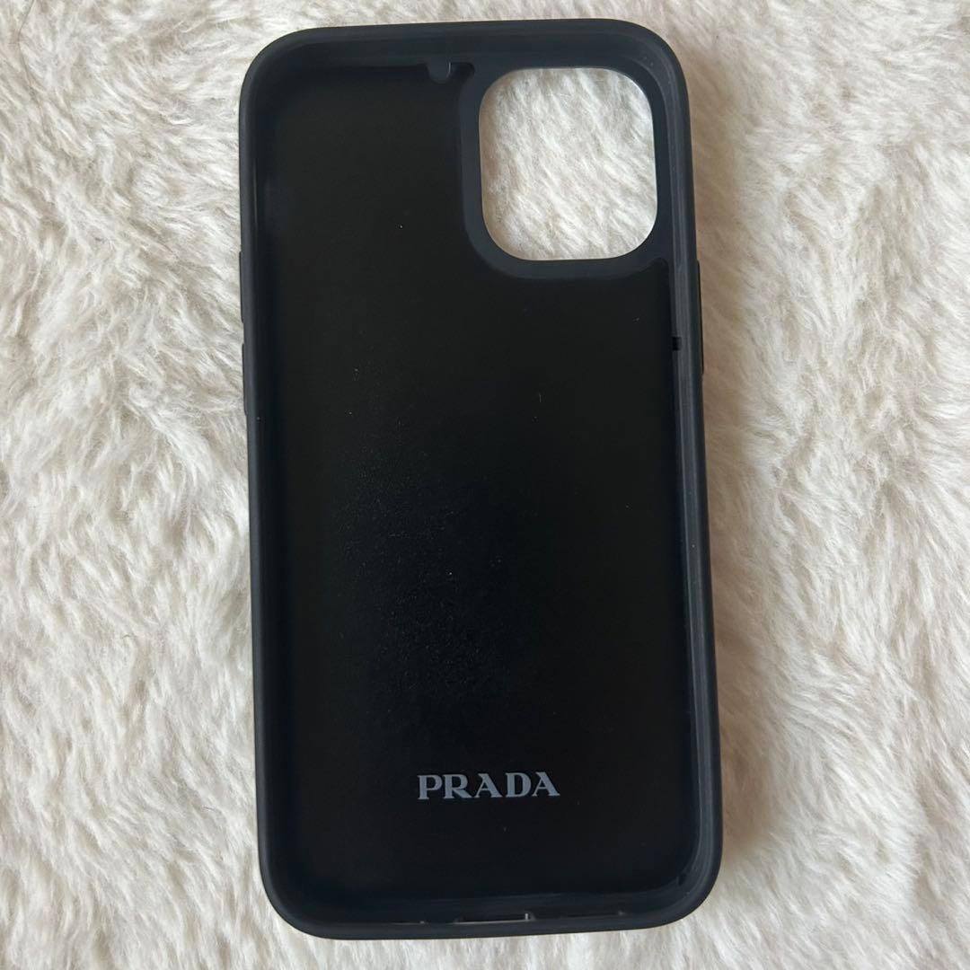 未使用級✨プラダ iPhoneケース 12mini サフィアーノレザー