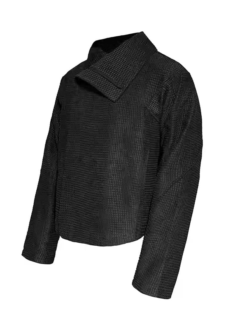 JCAESAR ZIPPER-JACKET WITH H 斜めジップジャケット