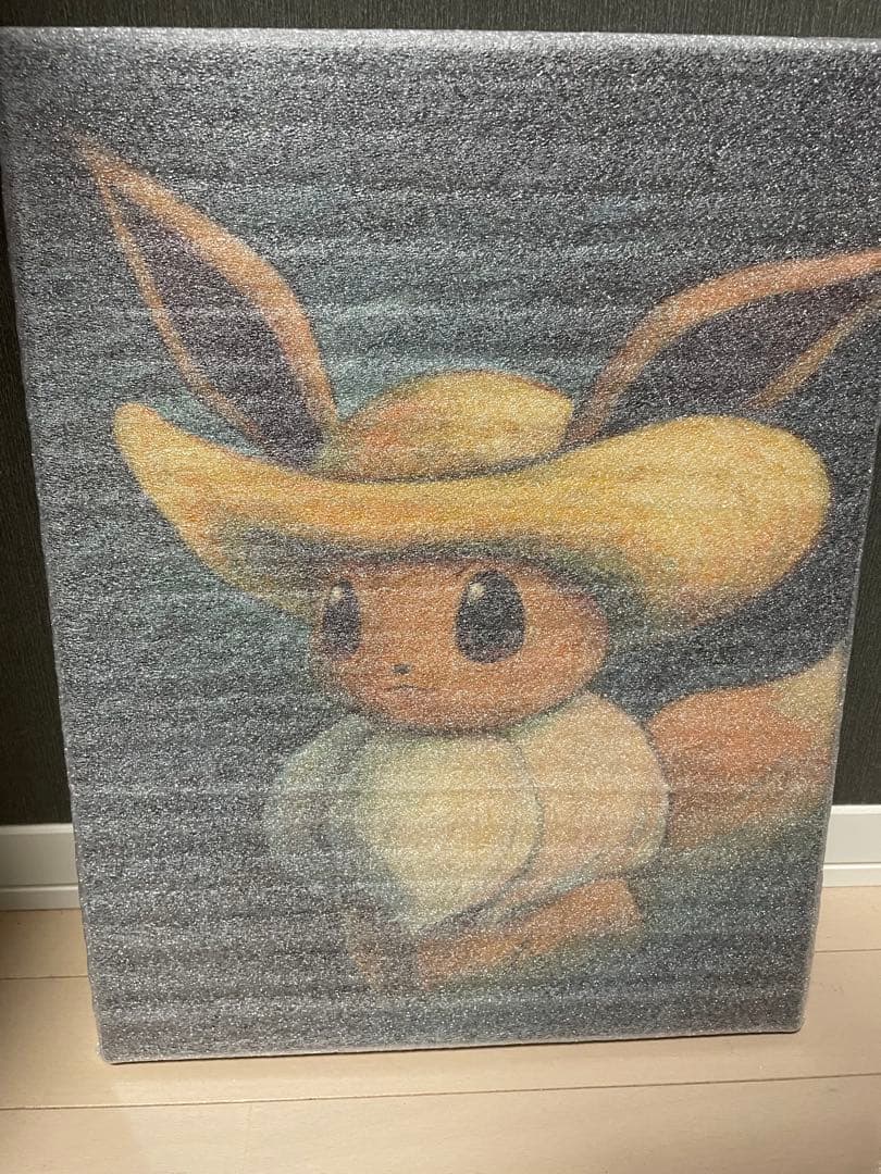 ポケモン保証書有ゴッホピカチュウ イーブイキャンバスアート　バラ売り可
