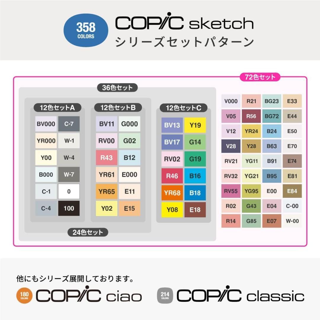 新品未使用（ケース割れ）！Too コピック スケッチ ベーシック 72色セット