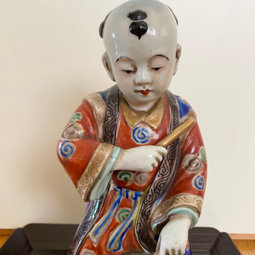 置物　唐子人形　伊万里　太鼓
