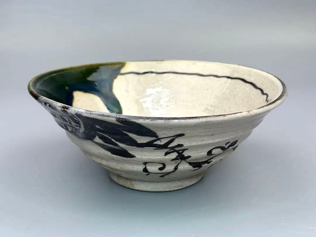 茶道具一式 茶箱付き 11点セット　加藤麥代　茶碗香合織部茶碗水注　在銘