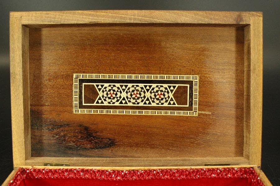 高幾何学模様 象嵌 箱(ZE365)