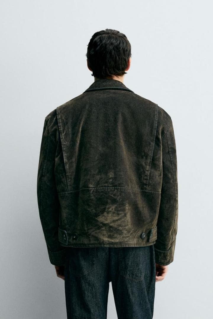 ZARA ザラ ベロアツイルジャケット XL