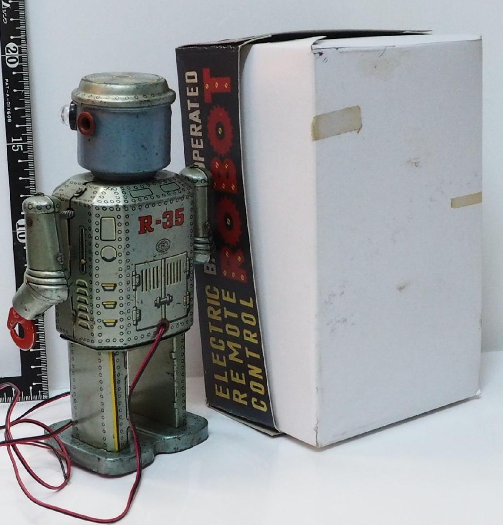増田屋【電動リモコン ロボット リモコン欠】ブリキTIN TOY 箱はコピー