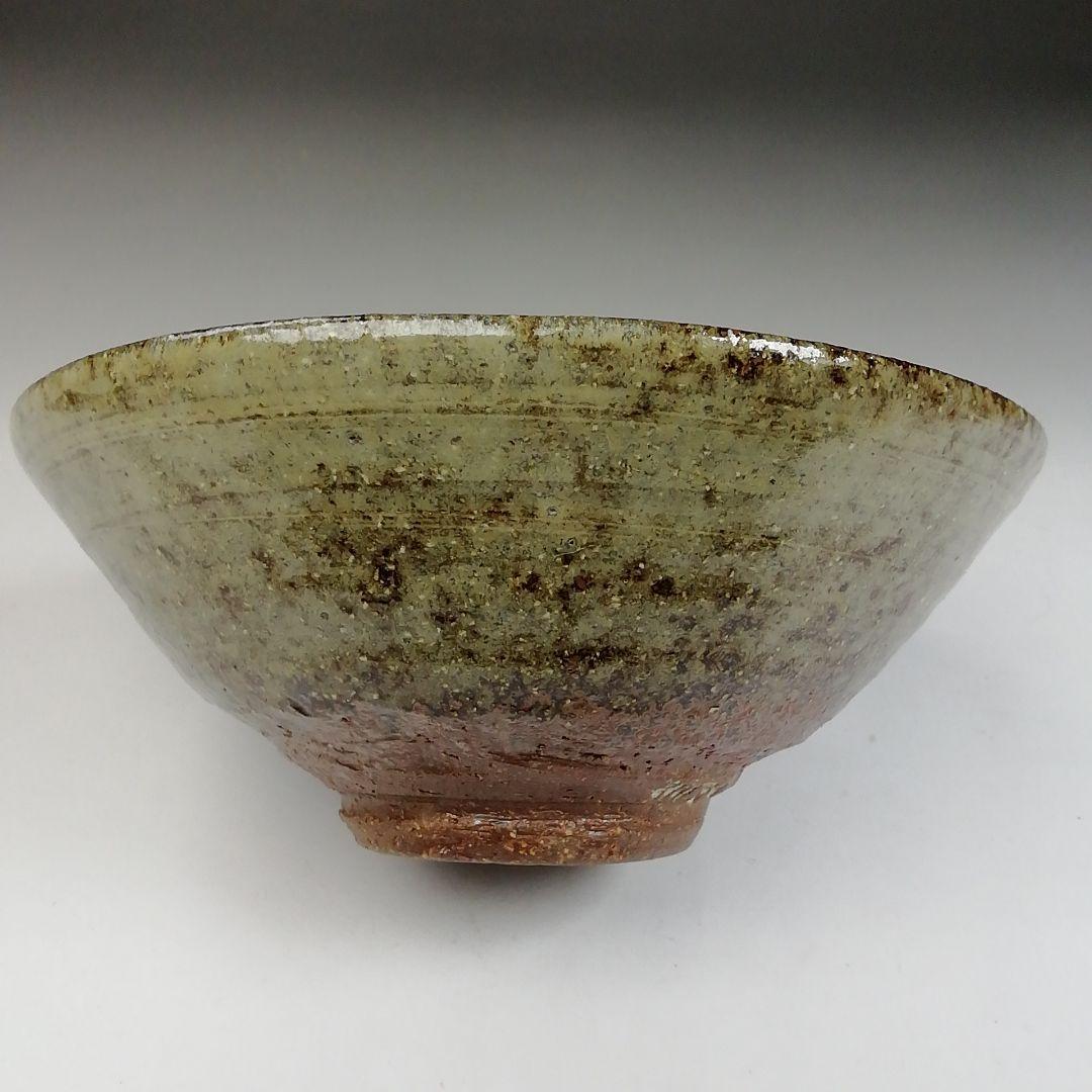 Ｗ１０９　茶碗　『唐津写　竹』『平茶碗』『浅見与し三 造』　共箱　抹茶碗　茶道具