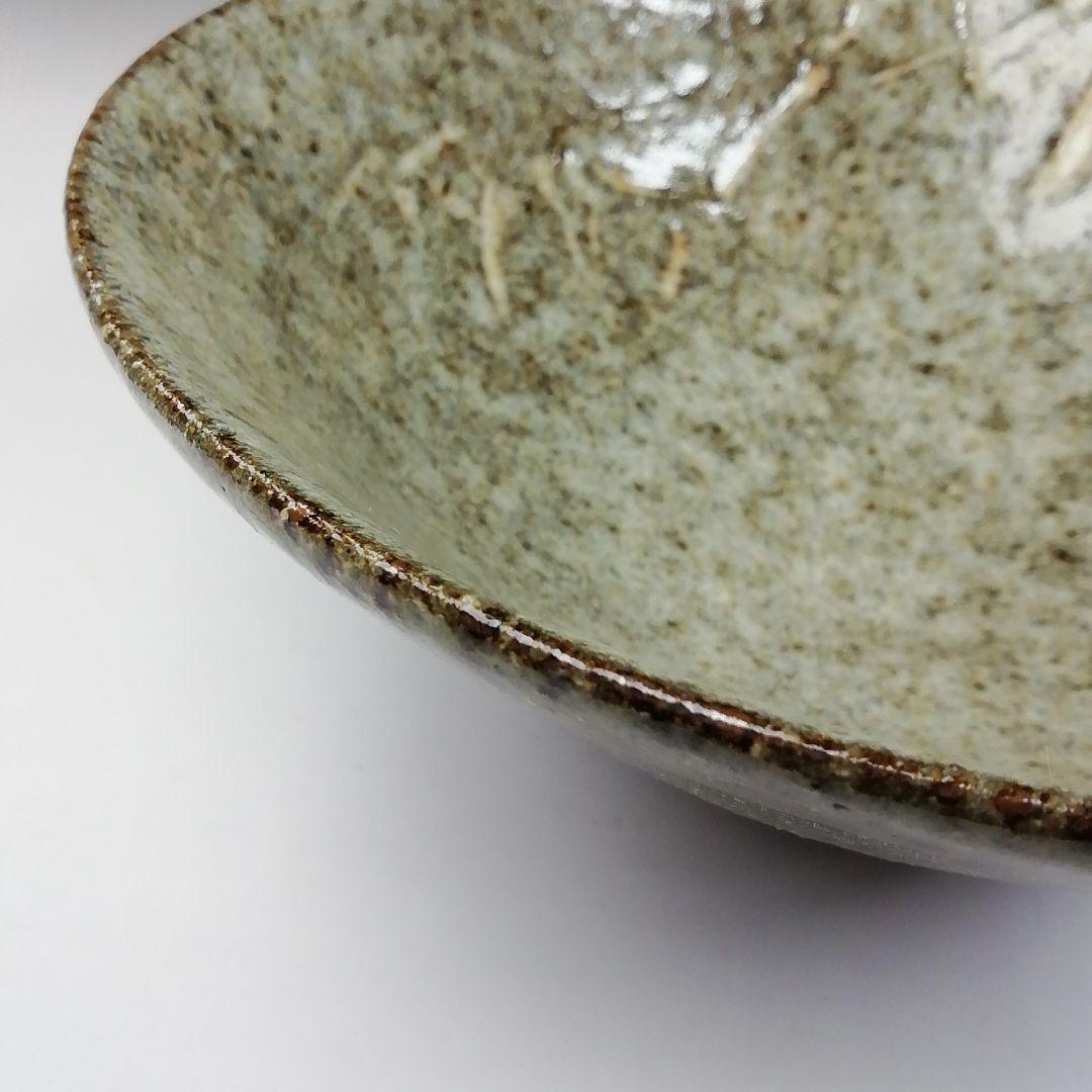 Ｗ１０９　茶碗　『唐津写　竹』『平茶碗』『浅見与し三 造』　共箱　抹茶碗　茶道具