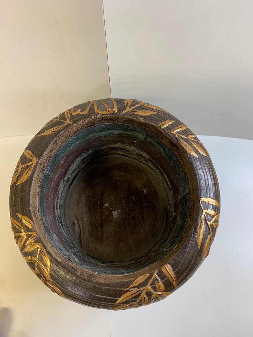 明治時代 伝統工芸品 菊花鳥蒔絵 螺鈿  時代物 古い火鉢
