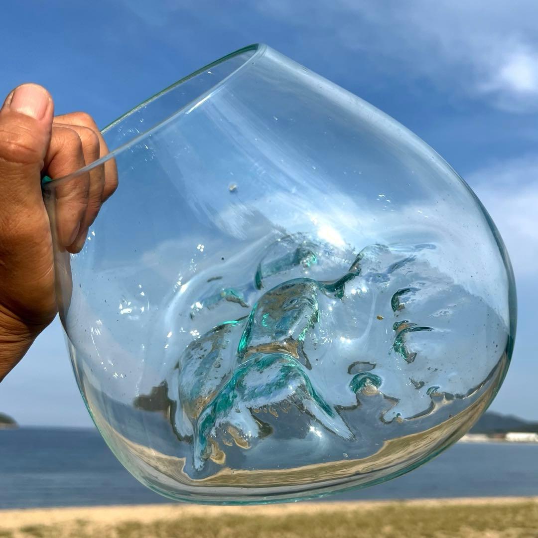 流木ガラスオブジェ特大F 花瓶 金魚鉢 テラリウム フラワーポット 水槽 アート