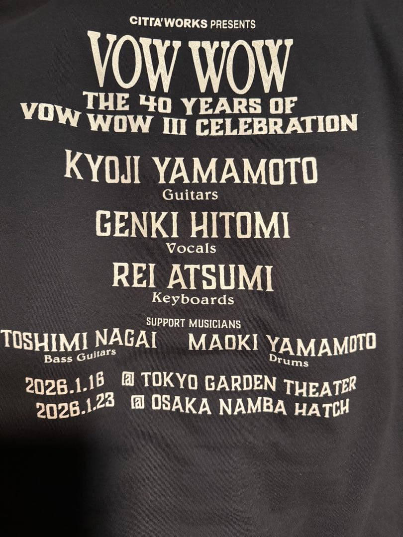VOW WOW XL Tシャツ ドラゴンデザイン　1/16 ガーデンシアター限定