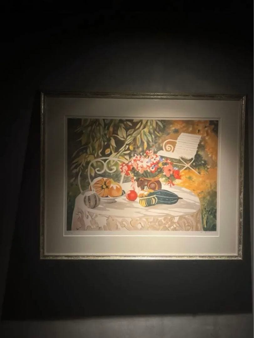 ＧＥＯＲＧＥＳ　ＢＬＯＵＩＮ　【庭のテーブル】lithograph