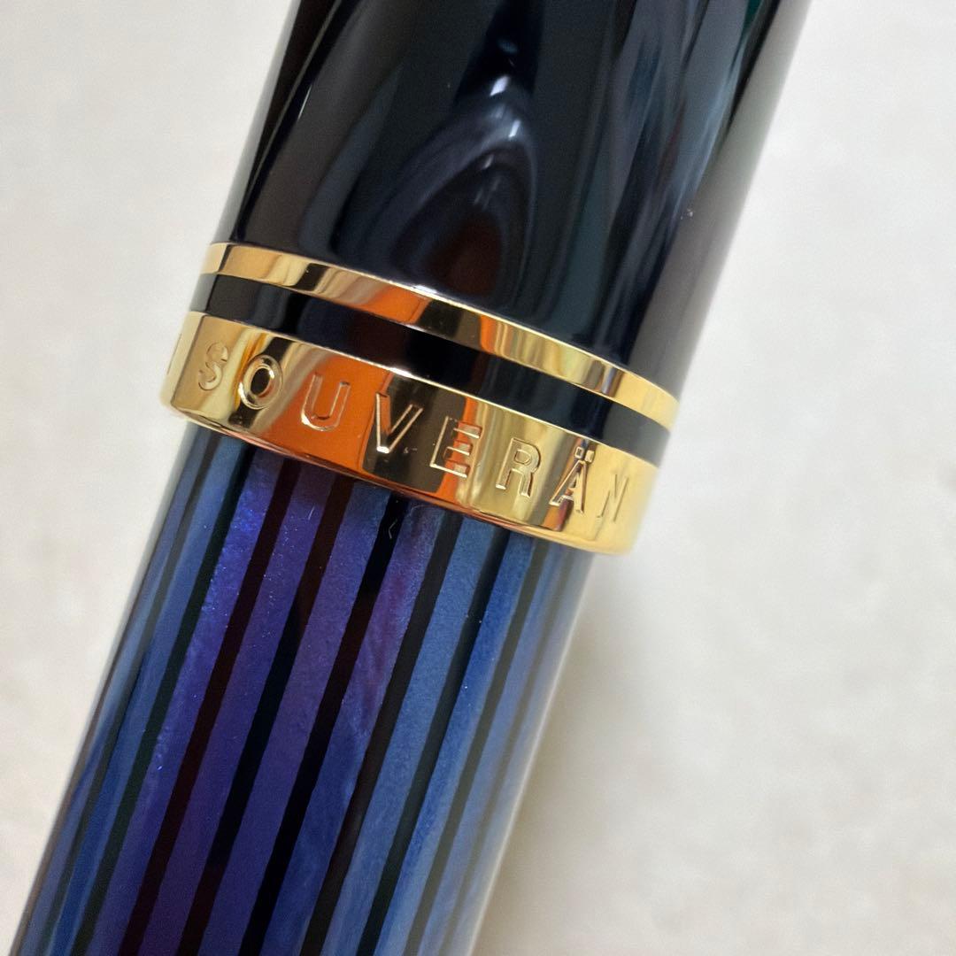 新品 Pelikan ペリカン 万年筆 スーベレーン M600 青縞 EF