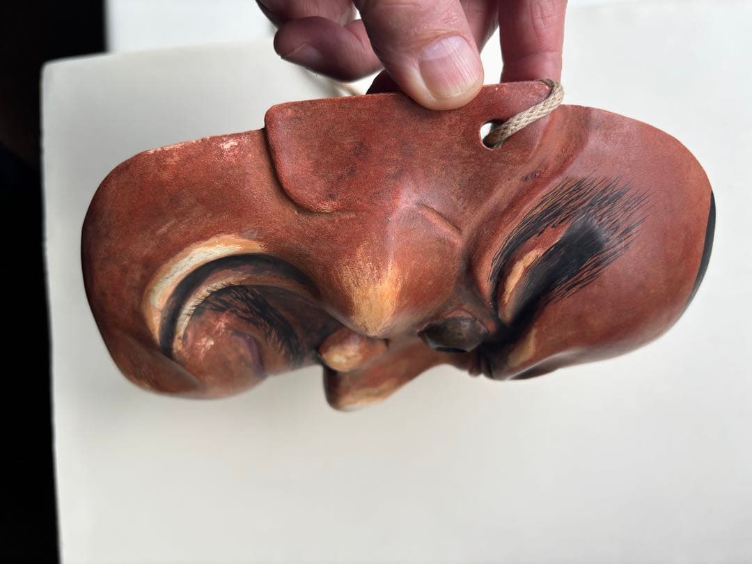 能面　こべしめ　手彫り　作家物
