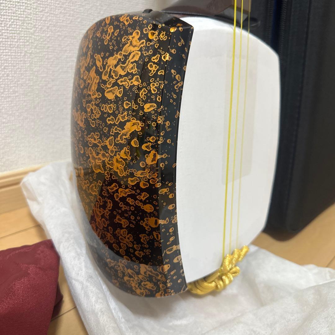 【美品】（特上）津軽三味線セット 紫檀 本体とケース