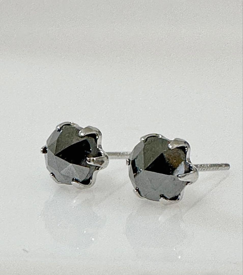 数量限定！Pt ブラックダイヤ 1.00ct Ptダブルロックキャッチ付き