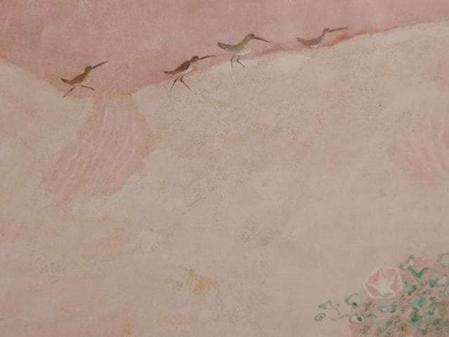 池田 遥邨、砂丘、大判、額装用・画版、日本製・新品額 額装付、状態良好