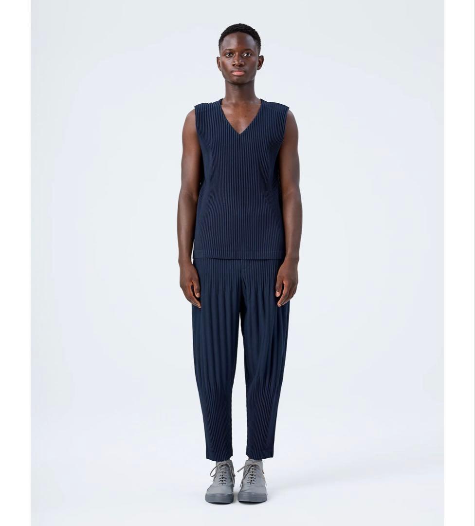 【新品】オムプリッセ BASICS パンツ ネイビー サイズ1
