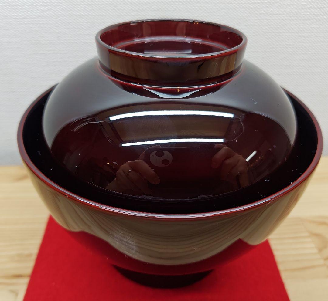 送料込【逢絢亭】茶道具 懐石道具 時代椀 輪島塗 梅蒔絵 溜塗 木製 ５客 共箱