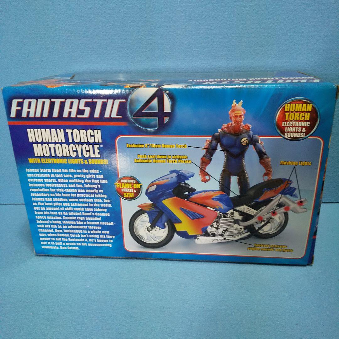 未開封☆ファンタスティックフォー ヒューマントーチモーターサイクル/ トイビズ