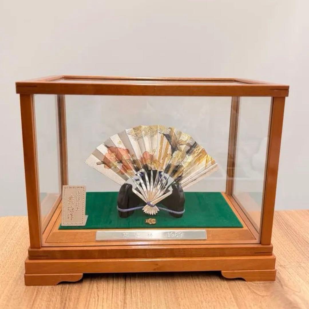 美品！ 秀雄作 松竹梅 純銀 置物 金属工芸品