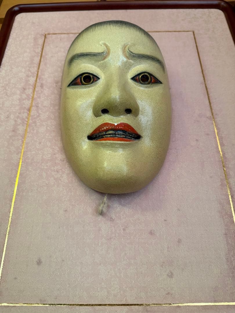 能面　木彫り