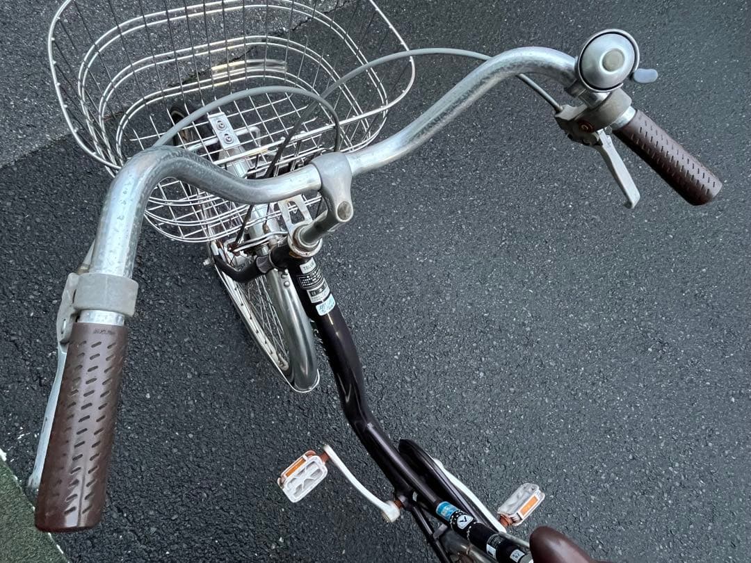 は*な様 中古LEDオートライト軽量アルミ自転車★26インチ★ブラウン★注※配達