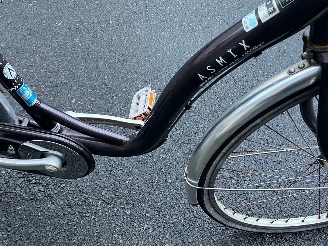 は*な様 中古LEDオートライト軽量アルミ自転車★26インチ★ブラウン★注※配達