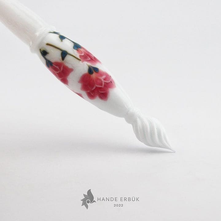 【トルコ・ガラスペン】桜（ホワイト）