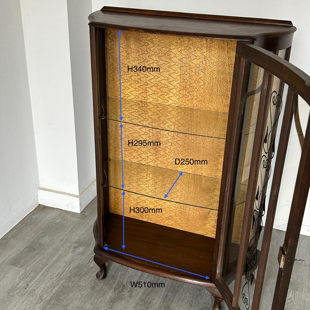 イギリス アンティーク家具 ディスプレイ キャビネット 1930年頃 772A